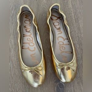 Sam Edelman Felicia Gold Ballet Flats